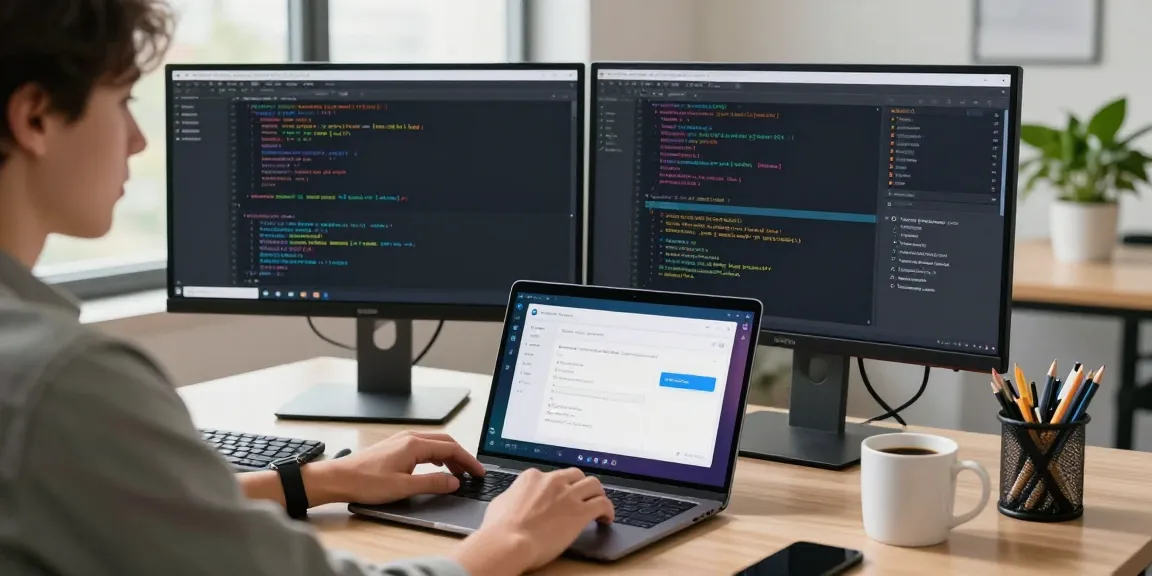 Adjusting Telegram Chinese settings on a modern laptop in a tech-savvy workspace